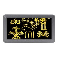 Golden Indian Traditional Signs Symbols Memory Card Reader (mini) by Apen