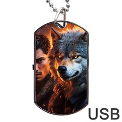 Be Dare For Everything Dog Tag Usb Flash (two Sides) by Saikumar