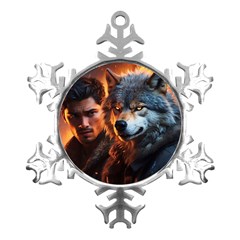 Be Dare For Everything Metal Small Snowflake Ornament by Saikumar