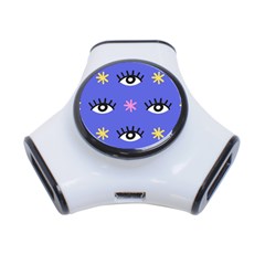 Eye Star Asterisk Pattern Background 3-port Usb Hub by Ravend