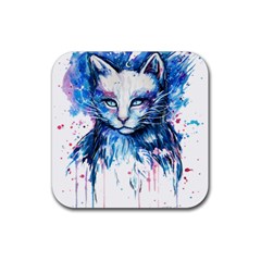 Cat Rubber Coaster (square) by saad11