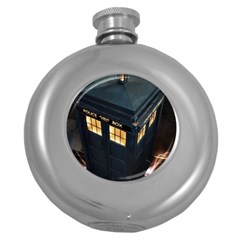 Tardis Bbc Doctor Who Dr Who Round Hip Flask (5 Oz) by Cendanart