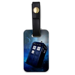 Tardis Doctor Who Space Blue Luggage Tag (one Side) by Cendanart