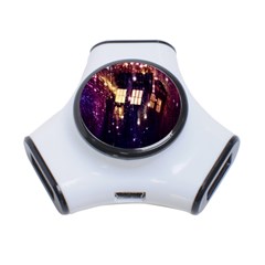Tardis Regeneration Art Doctor Who Paint Purple Sci Fi Space Star Time Machine 3-port Usb Hub by Cendanart