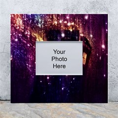 Tardis Regeneration Art Doctor Who Paint Purple Sci Fi Space Star Time Machine White Wall Photo Frame 5  X 7  by Cendanart