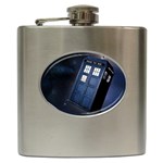 Tardis Doctor Who Planet Hip Flask (6 oz) Front
