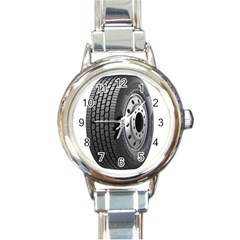 Tire Round Italian Charm Watch by Ket1n9