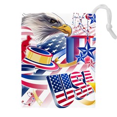 United States Of America Usa  Images Independence Day Drawstring Pouch (4xl) by Ket1n9