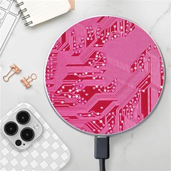 Pink Circuit Pattern Wireless Fast Charger(white) by Ket1n9