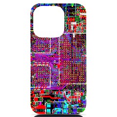 Technology Circuit Board Layout Pattern Iphone 14 Pro Black Uv Print Case by Ket1n9