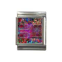 Technology Circuit Board Layout Pattern Italian Charm (13mm) by Ket1n9