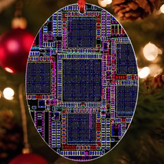 Cad Technology Circuit Board Layout Pattern Uv Print Acrylic Ornament Oval by Ket1n9