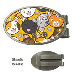 Cats Cute Kitty Kitties Kitten Money Clips (oval)  by Ket1n9