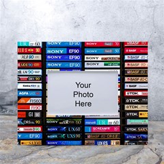 Vintage Cassette Music Old Record Retro Tape White Tabletop Photo Frame 4 x6  by Cendanart