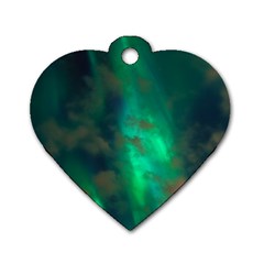 Northern-lights-plasma-sky Dog Tag Heart (one Side) by Ket1n9