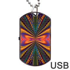 Casanova Abstract Art-colors Cool Druffix Flower Freaky Trippy Dog Tag Usb Flash (two Sides) by Ket1n9