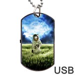 Astronaut Dog Tag USB Flash (One Side) Front