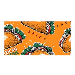 Seamless Pattern With Taco Satin Wrap 35  X 70  by Ket1n9