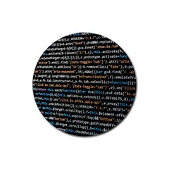 Close Up Code Coding Computer Rubber Round Coaster (4 Pack) by Hannah976