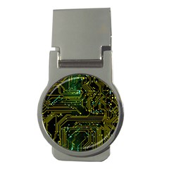 Circuits Circuit Board Yelow Money Clips (round)  by Ndabl3x