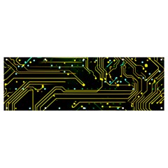 Circuits Circuit Board Yelow Banner And Sign 12  X 4  by Ndabl3x
