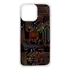 Circuits Circuit Board Orange Technology Iphone 14 Pro Max Tpu Uv Print Case by Ndabl3x