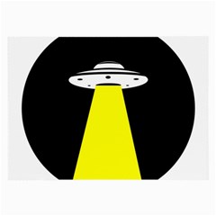 Ufo Flying Saucer Extraterrestrial Large Glasses Cloth by Cendanart