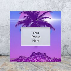 Palm Tree Vaporwave Synthwave Retro Style White Box Photo Frame 4  X 6  by Cendanart
