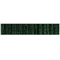 Green Matrix Code Illustration Digital Art Portrait Display Large Premium Plush Fleece Scarf  by Cendanart