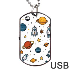 Set Cartoon Symbol Pattern Dog Tag Usb Flash (two Sides) by Bedest