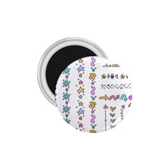 Doodles Border Letter Ornament 1 75  Magnets by Bedest