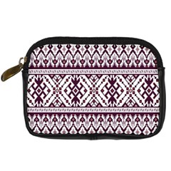 Illustration Ukrainian Folk Seamless Pattern Ornament Digital Camera Leather Case by Bedest