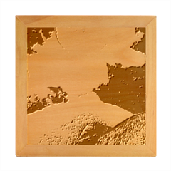 Psychedelic Universe Color Moon Planet Space Wood Photo Frame Cube by Cendanart