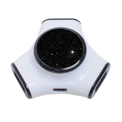 Sky Black Star Night Space Edge Super Dark Universe 3-port Usb Hub by Cendanart