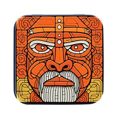Face Skull Head Art Square Metal Box (black) by Ndabl3x