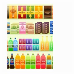 Supermarket Shelf Products Snacks Large Garden Flag (two Sides) by Cendanart