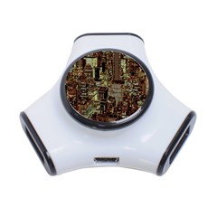 Photo New York City Skyscrapers 3-port Usb Hub by Cendanart