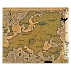 Map Geography Travel Global Premium Plush Fleece Blanket (small) by Proyonanggan