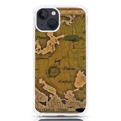 Map Geography Travel Global Iphone 13 Tpu Uv Print Case