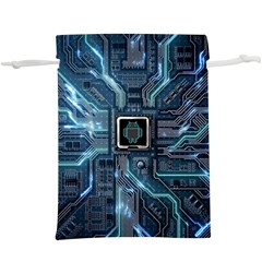 Circuit Board Motherboard Lightweight Drawstring Pouch (xl) by Cemarart
