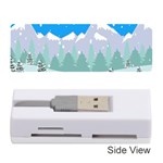 Snowman Orest Snowflakes Memory Card Reader (Stick) Front