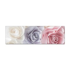 Pastel Rose Flower Blue Pink White Sticker (bumper) by Cemarart