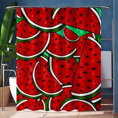 Summer Watermelon Fruit Shower Curtain 60  X 72  (medium)  by Cemarart