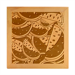Summer Watermelon Fruit Wood Photo Frame Cube by Cemarart