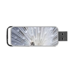 White Peacock Bird Portable Usb Flash (one Side) by Ndabl3x