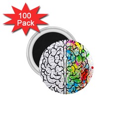 Brain Mind Psychology Idea Drawing Short Overalls 1 75  Magnets (100 Pack)  by Azkajaya