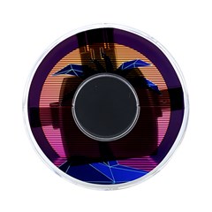 Abstract 3d Art Holiday Island Palm Tree Pink Purple Summer Sunset Water On-the-go Memory Card Reader by Cemarart