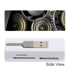 Abstract Style Gears Gold Silver Memory Card Reader (stick) by Cemarart
