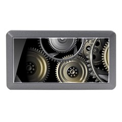 Abstract Style Gears Gold Silver Memory Card Reader (mini) by Cemarart