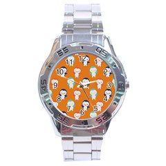 Cute Penguin Funny Pattern Stainless Steel Analogue Watch by Grandong